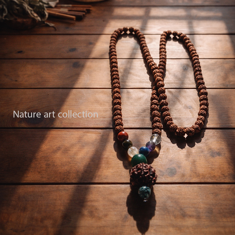 گردنبند مالا رودراکشا هفت چاکرا